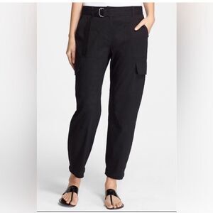 Theory Silk Cargo Joggers Trousers Small